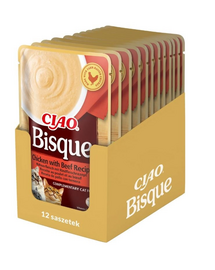 INABA CIAO Bisque Zupa krem z kurczaka i wołowiny 12x40g