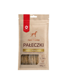 Super Premium Pałeczki z indyka z warzywami 100 g