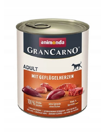 GranCarno Wieprzowina z sercami drobiowymi dla psa 800 g