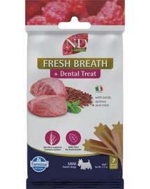 FARMINA N&D Quinoa Dental Treat Fresh breath Mini 60 g (7 db) fogápoló falat kutyák számára kis testű fajtákhoz