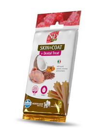 N&D Quinoa Dental Treat Skin Coat Quail Medium/Maxi 100 g (7 szt) przysmak dentystyczny dla średnich i dużych psów