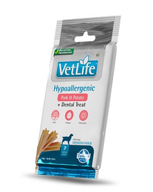 FARMINA Vet Life Dental Treat Hypoallergenic Pork Medium/Maxi 100 g (7 db) dentális jutalom közepes és nagy kutyák számára