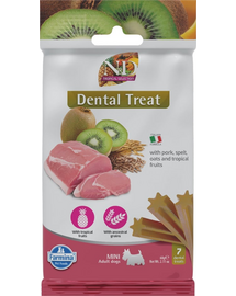 FARMINA N&D Tropical Selection Dental Treat Pork Mini 60 g (7 db) fogápoló kutyakeksz kis testű kutyáknak