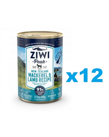 ZIWIPEAK Dog Mackerel&Lamb Makrela i jagnięcina 12 x 390 g