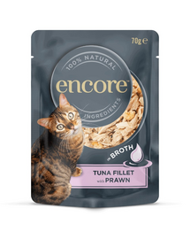 Cat filet z tuńczyka z krewetkami w bulionie dla kota 16x70g
