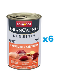 ANIMONDA Grancarno Sensitive kurczak z ziemniakami 6x400 g