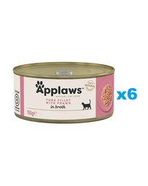 APPLAWS Cat Adult Tuna with Prawn in Broth tuńczyk i krewetki w bulionie 6x156 g