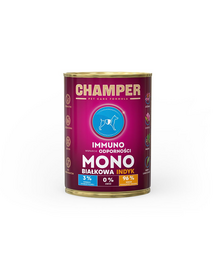 CHAMPER Immuno Turkey monoprotein kutyatáp pulykahússal 400 g