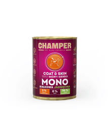 CHAMPER Coat Skin Lamb monoprotein kutyatáp bárányhússal 400 g