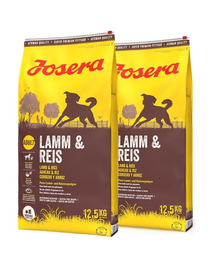 JOSERA Lamm & Reis 2 x 12,5kg dla dorosłych psów z jagnięciną