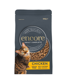 ENCORE Cat gabonamentes száraz csirkeeledel macskáknak 3x800g
