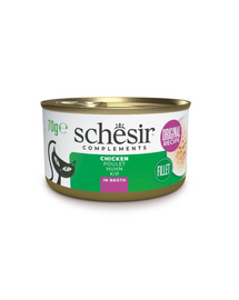 SCHESIR Csirke rizzsel húslevesben macskáknak 70 g