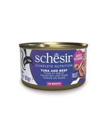 SCHESIR Tonhal marhahússal és rizzsel macskáknak 85 g