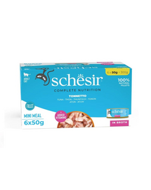 SCHESIR Tonhal levesben macskáknak 6x50 g