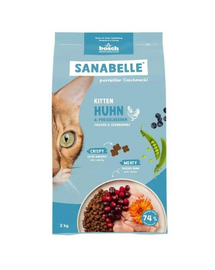 SANABELLE Kitten Csirke 2 kg kölyökkutyák és vemhes vagy szoptató macskák számára