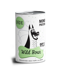 PAKA ZWIERZAKA PEPE Wild Boar 99% (vaddisznó) 800 g monoproteinás táplálék