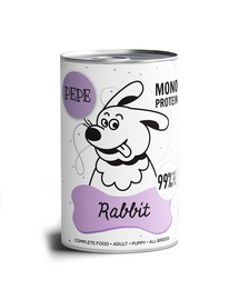 PAKA ZWIERZAKA PEPE Rabbit (nyúl) 800g monoproteinás táplálék