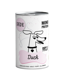 PAKA ZWIERZAKA PEPE Duck 99% (kacsa) 800 g monoproteinás táplálék
