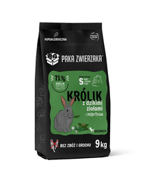 PAKA ZWIERZAKA Seventh Heaven Szárazeledel Nyúl vadon élő gyógynövényekkel kölyökkutyáknak 9 kg
