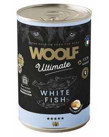 WOOLF Ultimate Adult Dog White Fish and Potatoes 400g nedves kutyaeledel fehér hallal és burgonyával