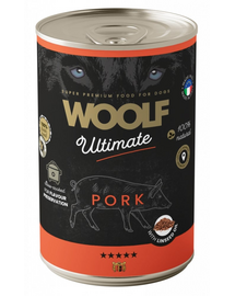 WOOLF Ultimate Adult Dog Pork and Linseed Oil 400g nedves kutyaeledel sertéshússal és lenmagolajjal