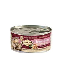 CARNILOVE Kitten Turkey and Salmon 100g pulyka és lazac nedves kaja kiscicák számára