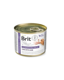 BRIT Veterinary Diet Grain Free Gastrointestinal low fat 200 g tonhal bárányhússal kutyáknak érzékeny emésztőrendszerrel és elhízásra való hajlammal