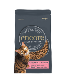 ENCORE Cat száraz, gabonamentes macskaeledel csirkével és lazaccal 3x800g