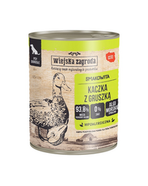 WIEJSKA ZAGRODA Kacsa körte ízű nedves kutyatáp 800 g