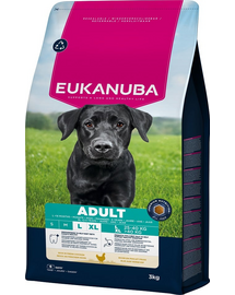 EUKANUBA Adult Large Breeds Chicken 3 kg száraz kutyatáp nagytestű kutyáknak friss csirkével