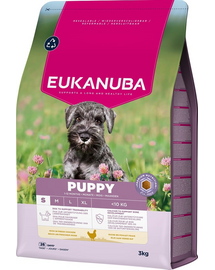 EUKANUBA Puppy Small Breeds Chicken 3 kg száraz kutyatáp kiskutyák számára, gazdag friss csirkében
