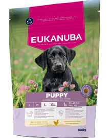 EUKANUBA Puppy Large Breeds Chicken 800 g száraz táp nagytestű kölyökkutyáknak friss csirkével