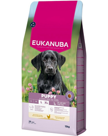 EUKANUBA Puppy Large Breeds Chicken 15 kg száraz táp nagytestű kölyökkutyák számára friss csirkével