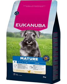 EUKANUBA Érett Kisméretű Fajták Csirke 3 kg száraz táp érett kis testű kutyák számára friss csirkével gazdagítva