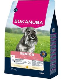 EUKANUBA Senior Small Breeds Chicken 7,5 kg száraz táp idős kis testű kutyáknak friss csirkével
