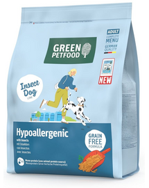 GREEN PETFOOD InsectDog Hypoallergen 900g gabonamentes rovarfehérjével készült kutyatáp