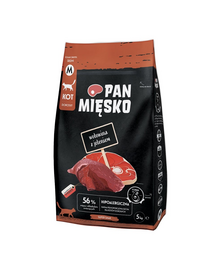 PAN MIĘSKO Marhahús szarvassal macskák számára, száraz táp (M) 5 kg