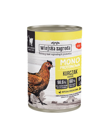 WIEJSKA ZAGRODA Monobiałkowa Kurczak nedves macskaeledel 400 g