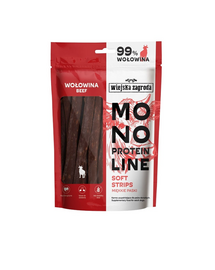 WIEJSKA ZAGRODA Monoprotein lágy csíkok kutyáknak Marha 100 g