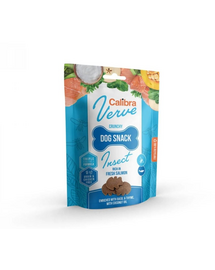 CALIBRA Dog Verve Crunchy Snack Insect&Fresh Salmon 150 g gabonamentes jutalom falatok rovarokkal és friss lazaccal
