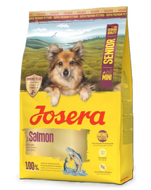 JOSERA Mini Senior Salmon 900g gabonamentes eledel idősebb kis testű kutyáknak