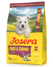 JOSERA Duck and Salmon Junior Mini 3kg a kiskutyákok helyes fejlődéséhez
