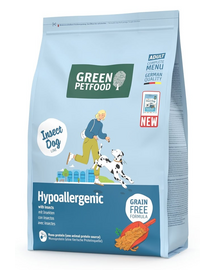 GREEN PETFOOD InsectDog Hypoallergenic 3kg gabonamentes rovarfehérjével készült kutyatáp