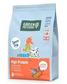 GREEN PETFOOD InsectDog with Salmon High Protein 3kg rovarfehérjével és lazaccal aktív kutyák számára