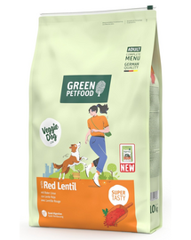 GREEN PETFOOD VeggieDog with Red Lentil 10kg vegetáriánus kutyatáp vörös lencsével
