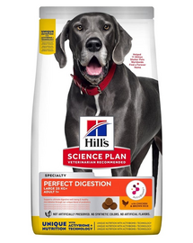 HILL'S Science Plan Canine Adult Large Perfect Digestion Chicken and Brown Rice 14kg egészséges emésztést elősegítő táplálék nagy testű kutyák számára