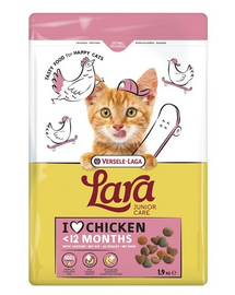 VERSELE-LAGA Lara Junior Chicken 1,9 kg macskaeledel kölyök és fiatal macskák számára csirkével