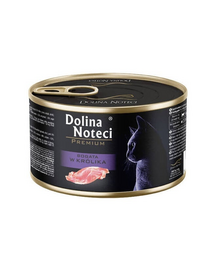 DOLINA NOTECI Premium Gazdag nyúlhúsos nedves macskaeledel 185 g