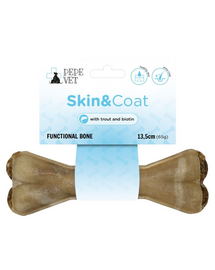 PAKA ZWIERZAKA PEPE Vet Funkcionális csont Skin&Coat 13,5 cm (70g) egészséges bőr és szőrzet kutyák számára