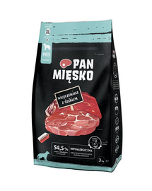 PAN MIĘSKO Sertés és vaddisznó kutyáknak XL 3 kg